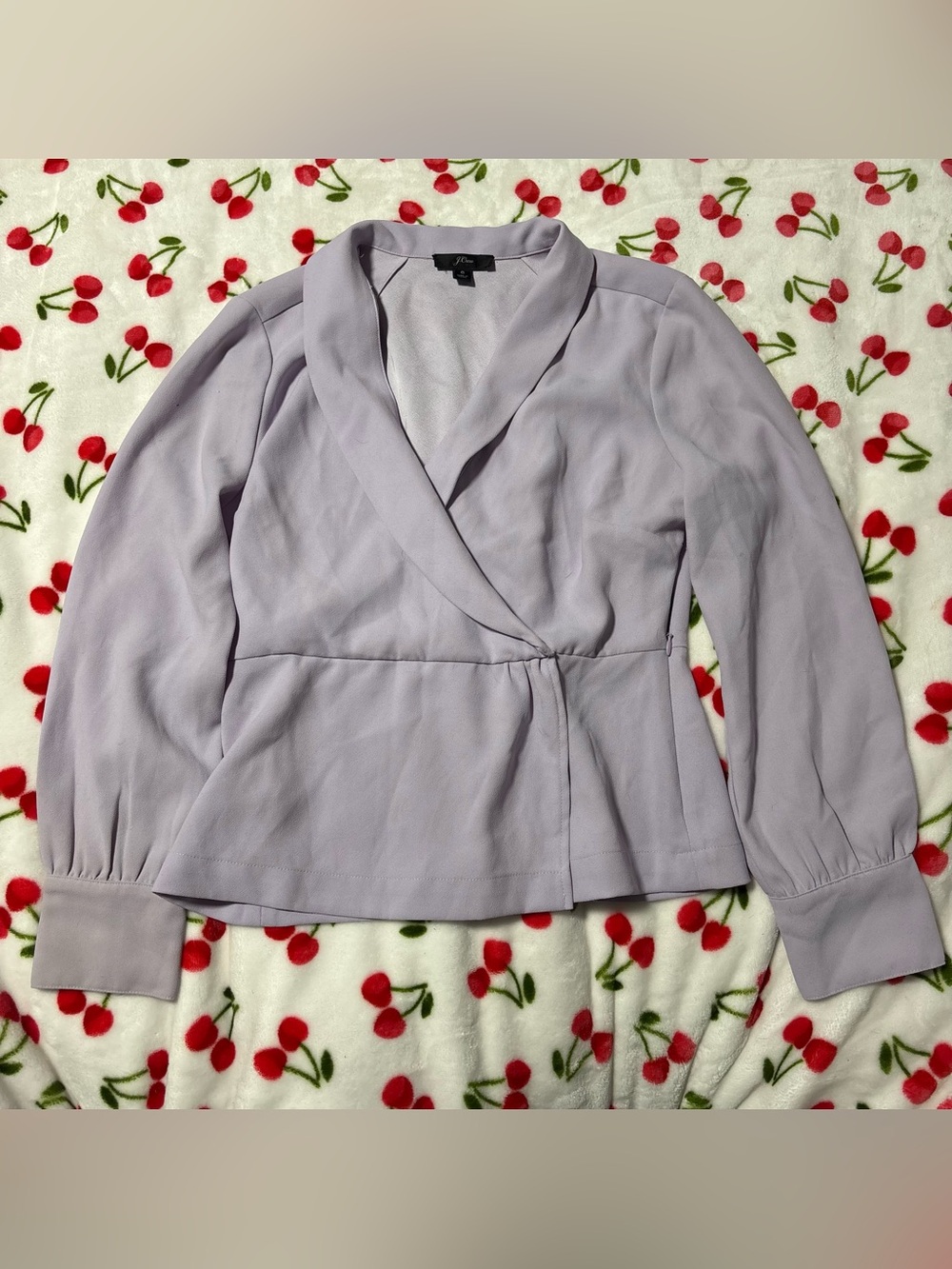 J. Crew Light Lavender Wrap Blouse